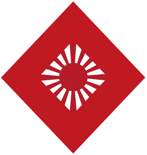 Red Crystal Rising Sun Flag